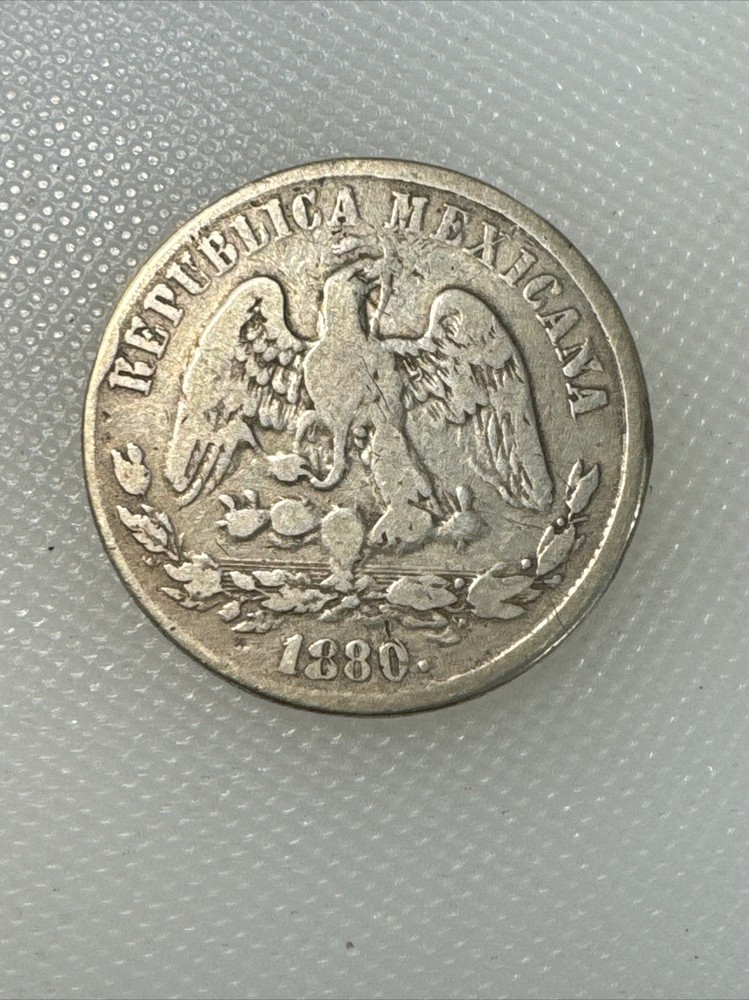 1880 As Mexico 50 Centavos TS