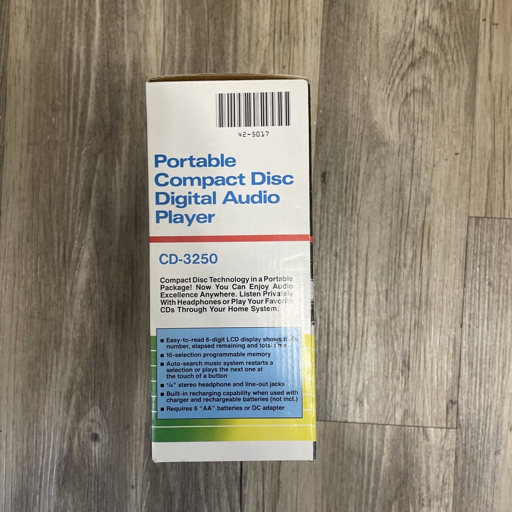 Vintage Realistic CD-3250 Portable Compact Disc Player New