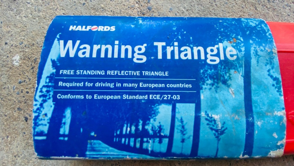 Warning Triangle Reflective Freestanding new conforms to European standard
