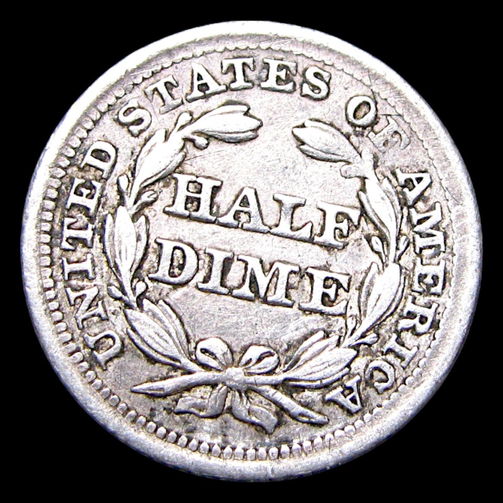 1857 Seated Liberty Half Dime Silver ---- Nice Coin ---- #019Z