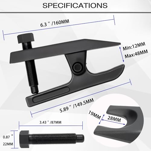 Universal Ball Joint Separator Tool Adjusts from 1-1/2"to 1-7/8", Remover Tool