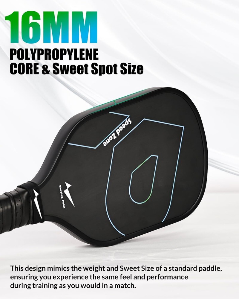 16mm Pickleball Racket with Dual Different Friction Surface Technology
