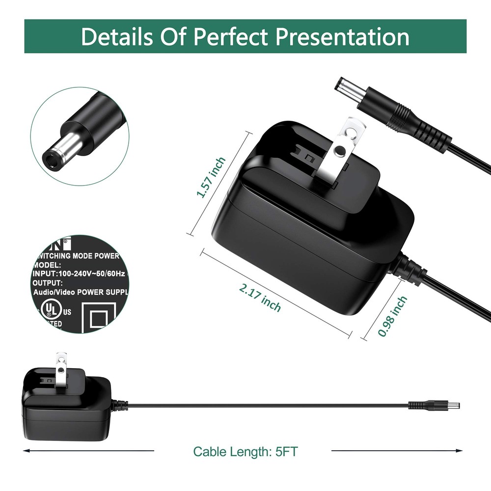 9V AC Adapter Replacement for Alesis Command Mesh Kit Alesis Debut Kit Alesis...