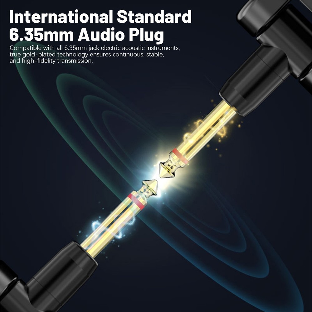 Upgrade 2.4GHz Wireless Guitar System Transmitter Receiver 131ft Rechargeable