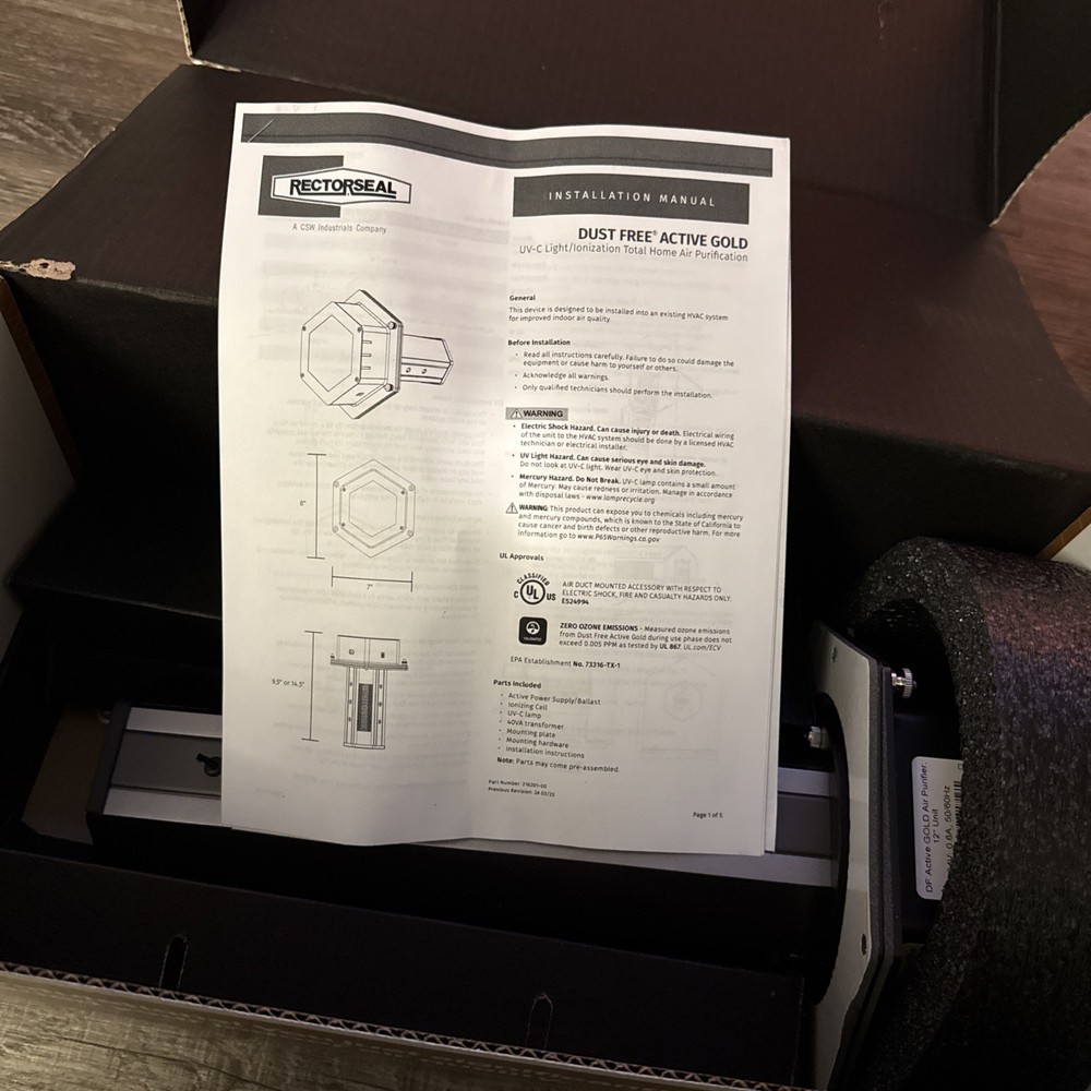 Active Gold 12" Dust-Free Air Purifier DF13071