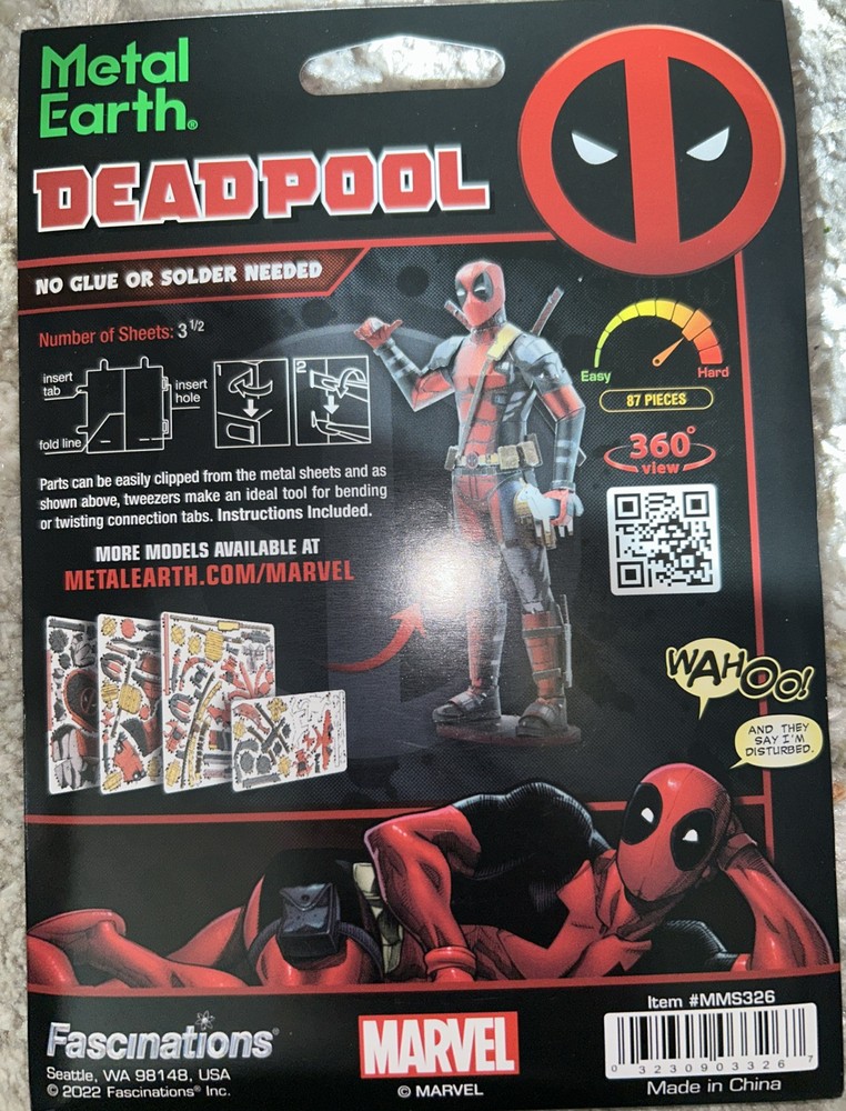 Marvel Metal Earth 3D Steel Model Kit: Deadpool