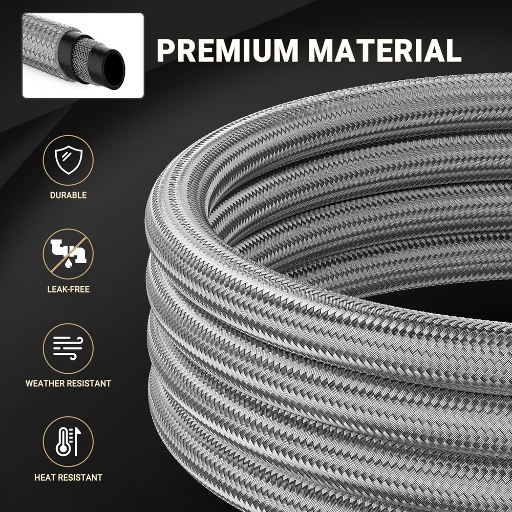 onlyfire 5 Feet Propane Regulator Hose with 5Ft long propane hose, Silver