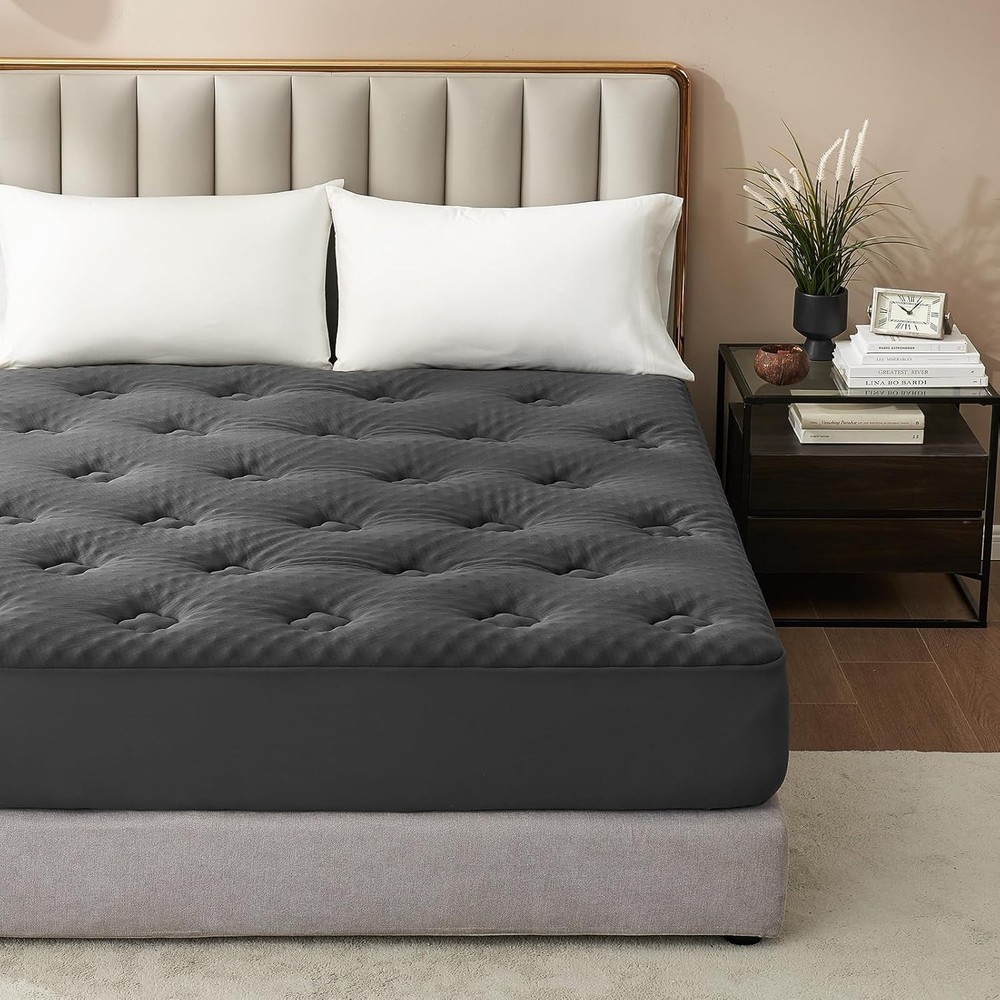 Memory Foam King Bed Topper - 21” Deep Pocket, Noiseless & Orthopedic Support
