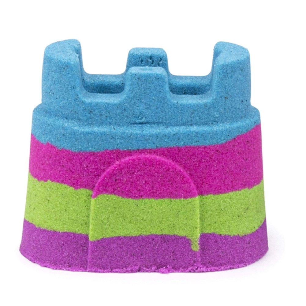 Kinetic Sand Rainbow Castle Container, Mixed Colors NEW