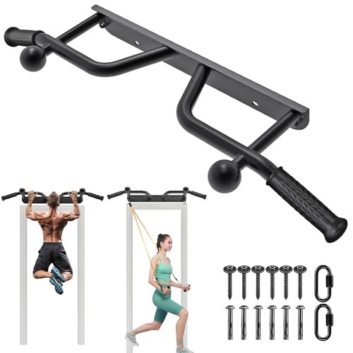 Pull Up Bar Wall Mount 440 LBS Capacity Doorway Chin Multiple Grip Pullup Bar