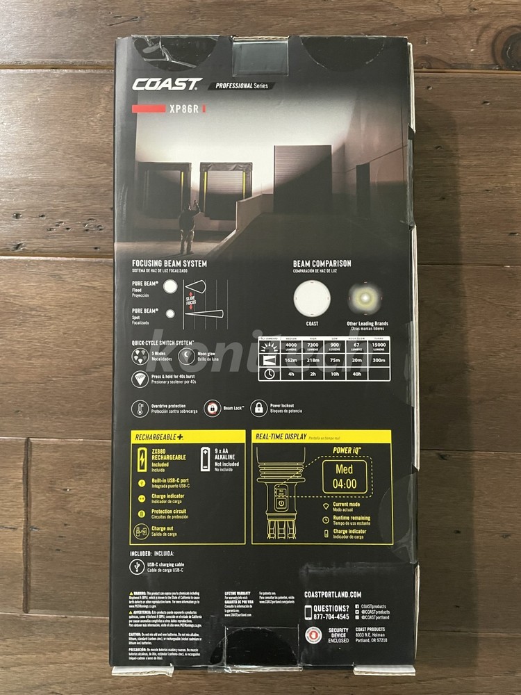 Coast XP86R 15000 Lumens LED Rechargeable Flashlight
