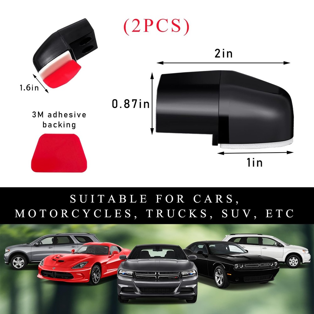 2 Pcs Dual Construction Deer Warning Whistle Devices with Adhesive Tapes