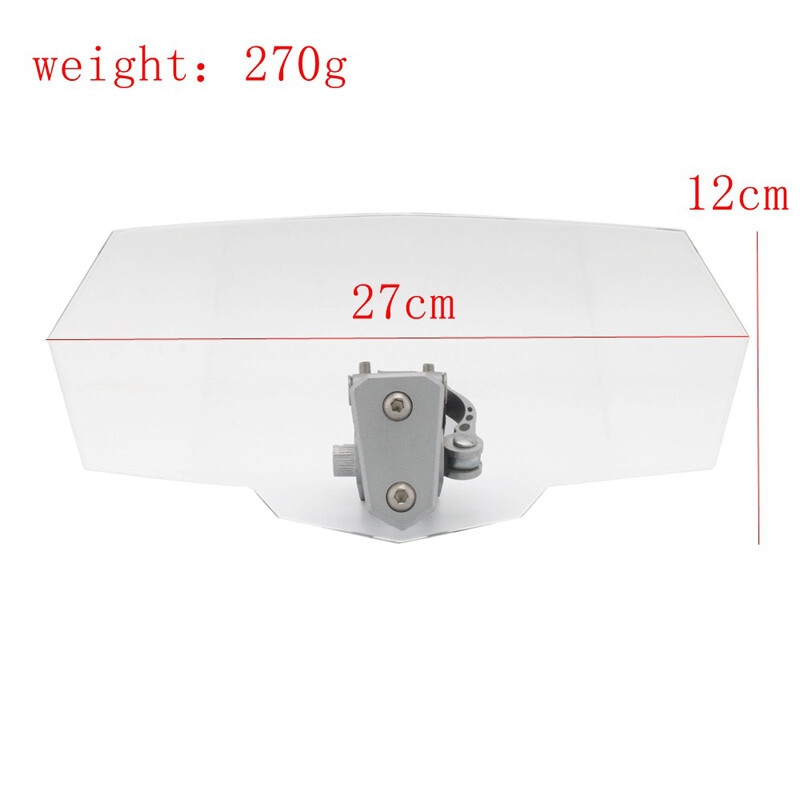 Universal Motorcycle Windshield Windshield Extension Clear Adjustable