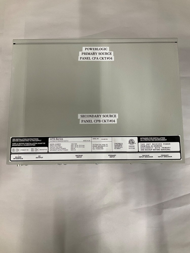 TSI Power ATS-1000 Automatic Transfer Switch