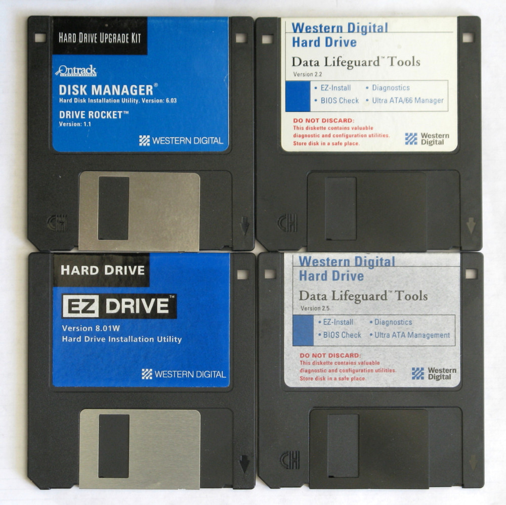 Vintage Western Digital Disk Manager, Drive Rocket, Lifegard Tools,