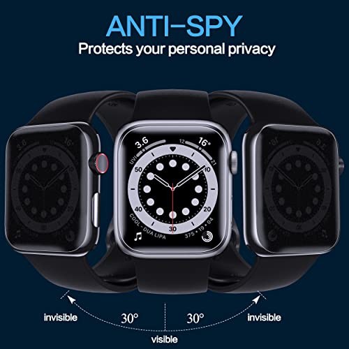 [ 4 Pack Privacy Screen Protector Compatible for Apple Watch SE 44mm Black