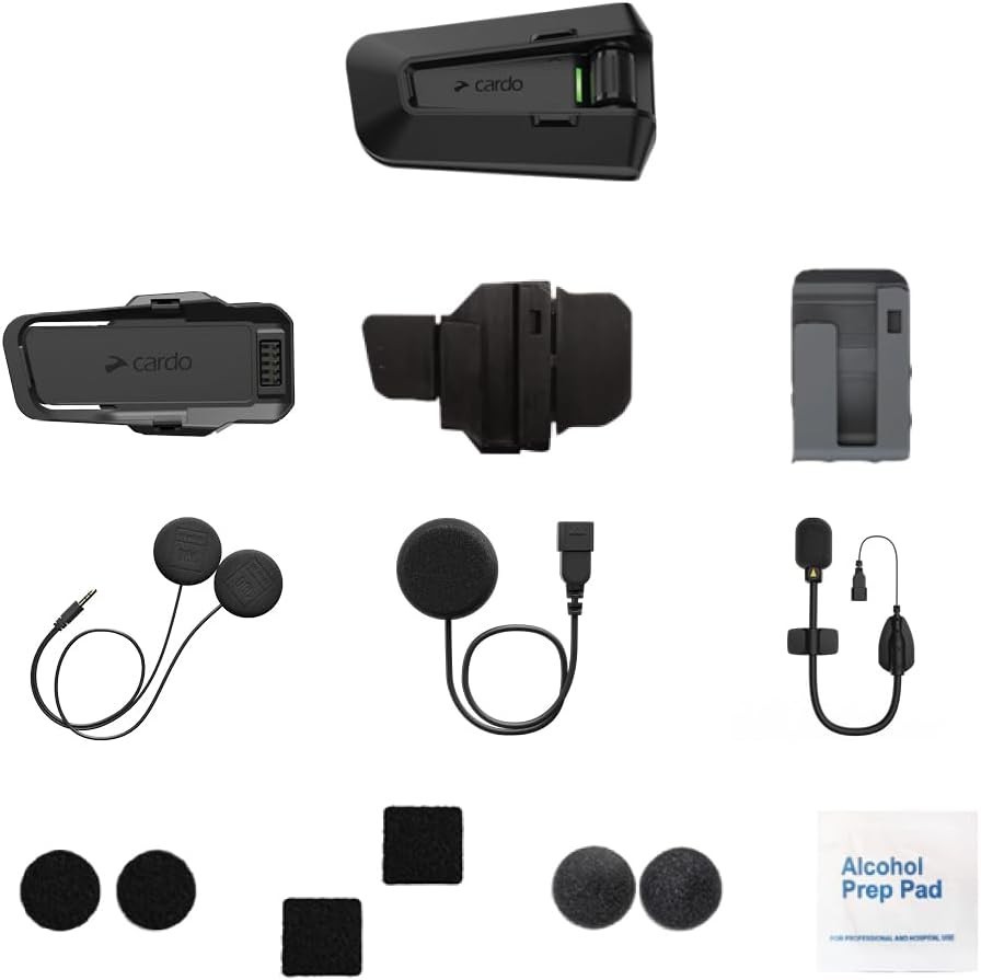 PACKTALK PRO Motorcycle Helmet Communication System Intercom, Crash Detection...