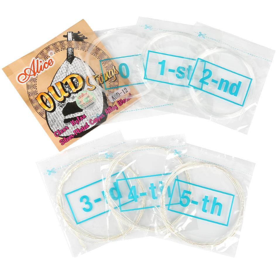 10Sets Alice OUD Strings UD Strings Clear Nylon Silver-Plated Copper Alloy AOD12
