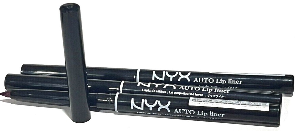 NYX Auto LIP liner- PLUM  BUNDLE OF 3 (NO SHARPENER NEED)
