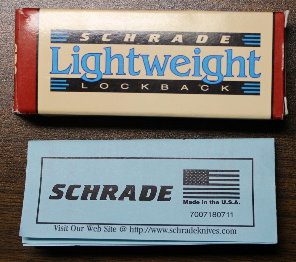 Schrade Lightweight Lockback BOX ONLY NO KNIFE SP22X