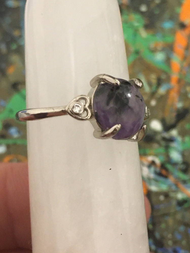 charoite ring adjustable to size 6 & 7