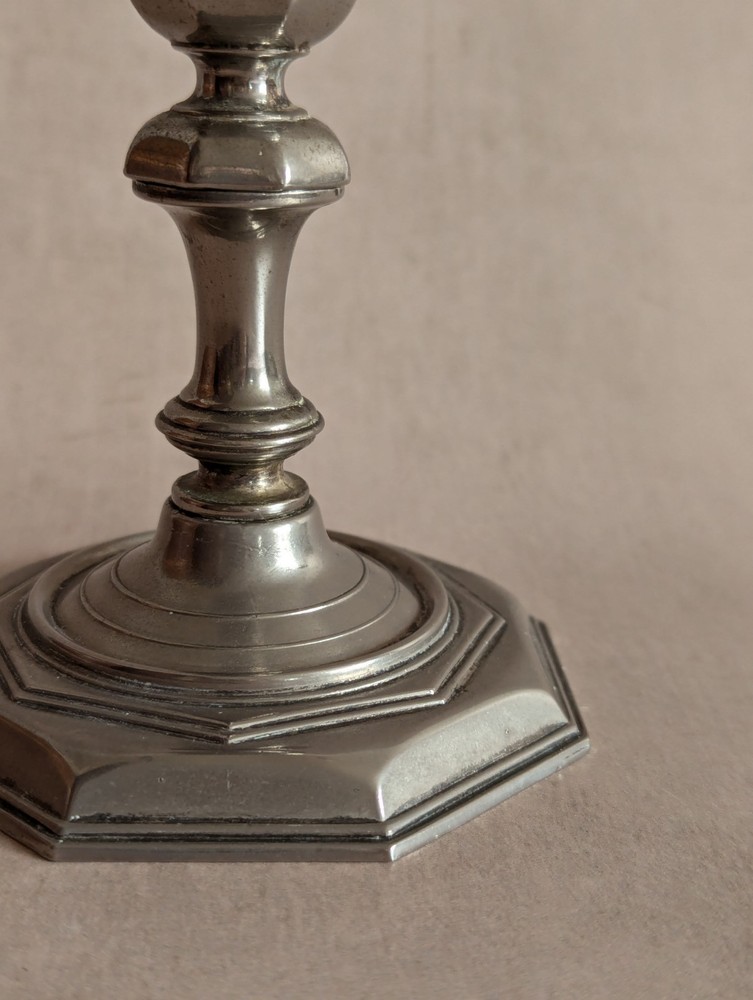 Grenadier Silver Plated Octagonal Candlestick Holder Vintage Antique