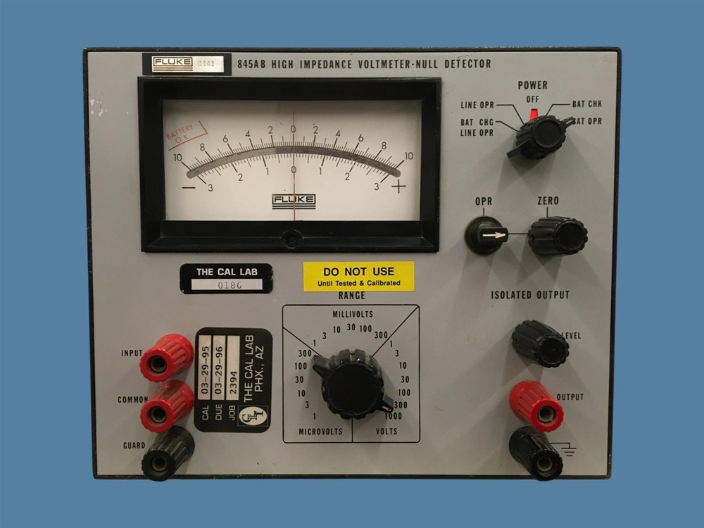 Fluke 845AB High Impedance Voltmeter-Null Detector [Untested]