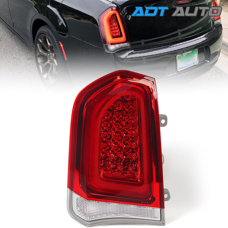 Driver Chrome Trim Full LED Tail Light For Chrysler 300 2015-2023 Brake Lamp LH