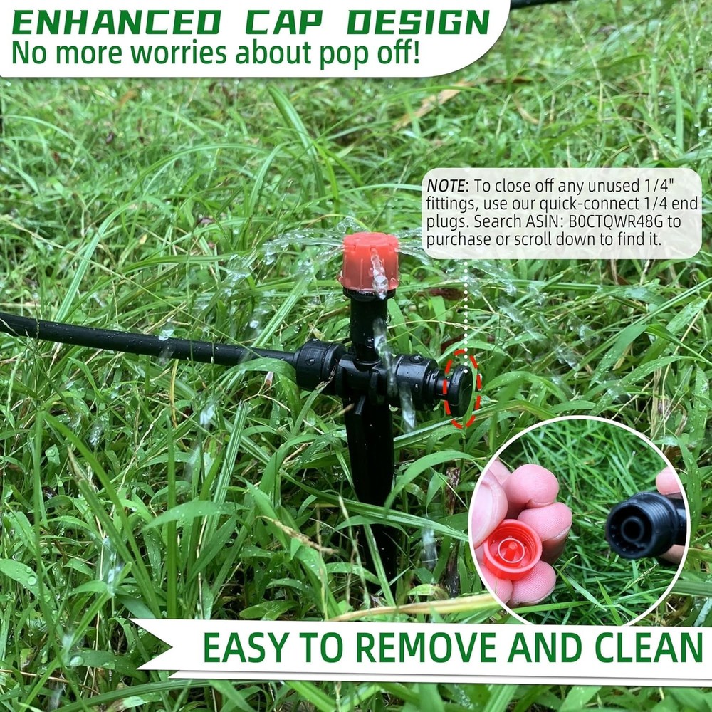 20PCS Two-Way Connection Drip Irrigation Emitters for Precise Watering Needs