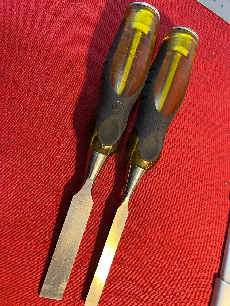Excellent Stanley 8 Piece Wood Chisel Set FAT.MAX. Used Lightly..See.Notes.**