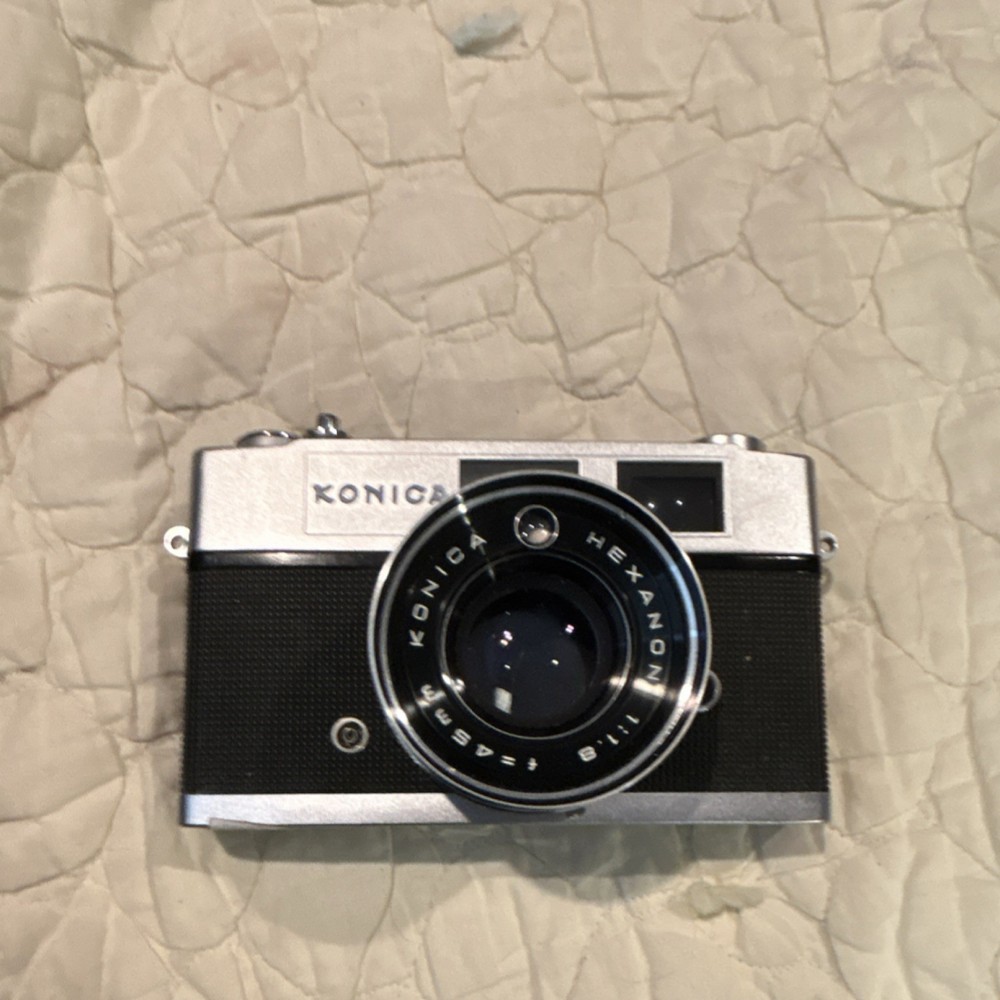 Konica Auto S2 Rangefinder Camera Black Silver with Hexanon Lens and Case