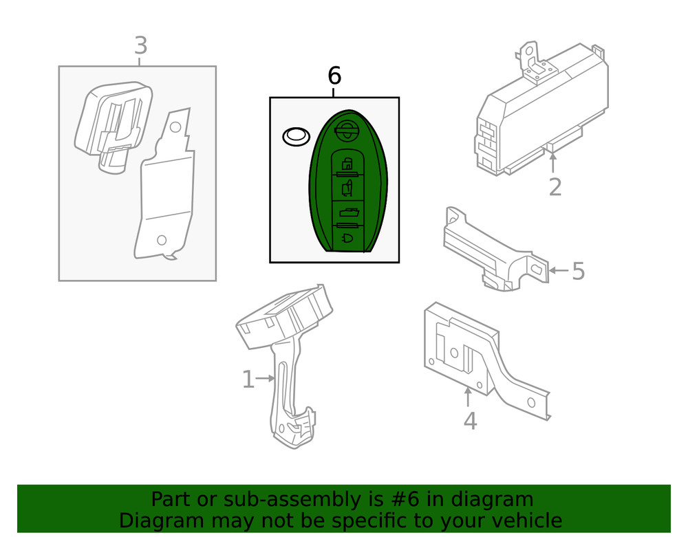 Genuine Nissan Keyless Entry Transmitter 285E3-5AA5C