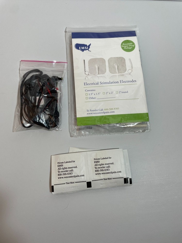EMSI Electrical Stimulation Accessory Electrodes Kit With Cables & Alcohol Prep
