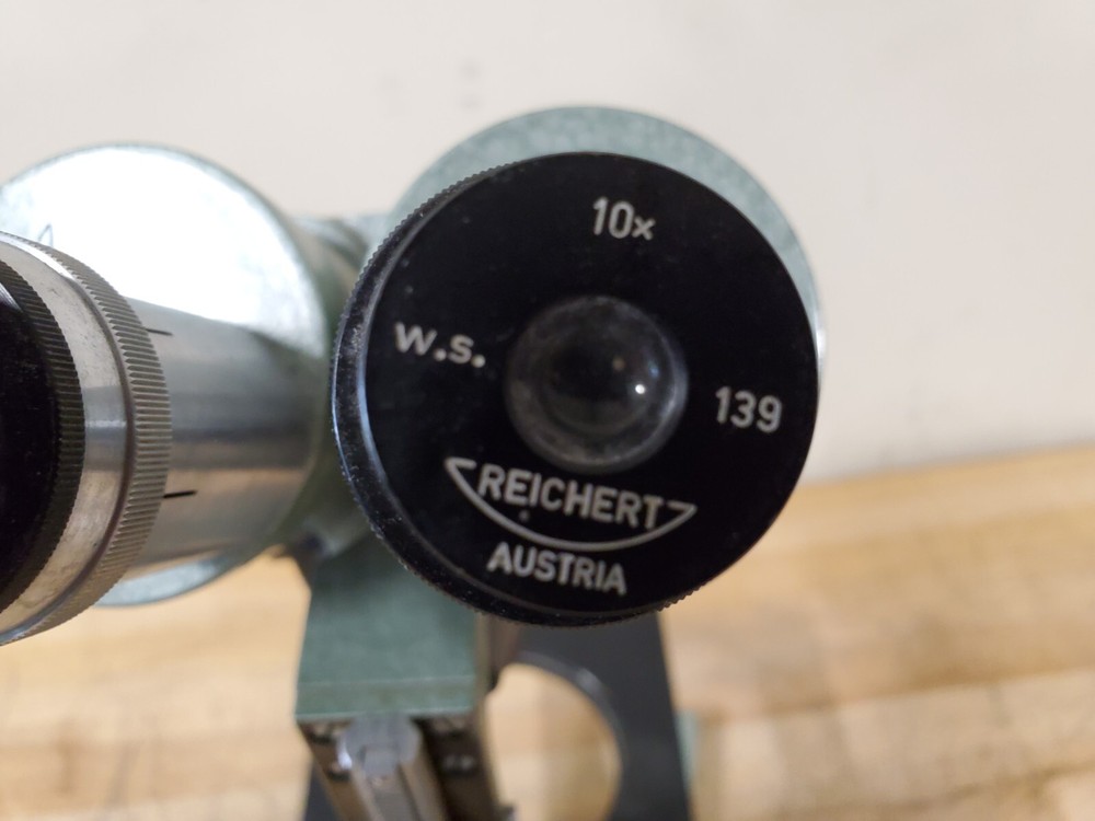 Vintage Reichert Austria 3 Head Stereo Microscope