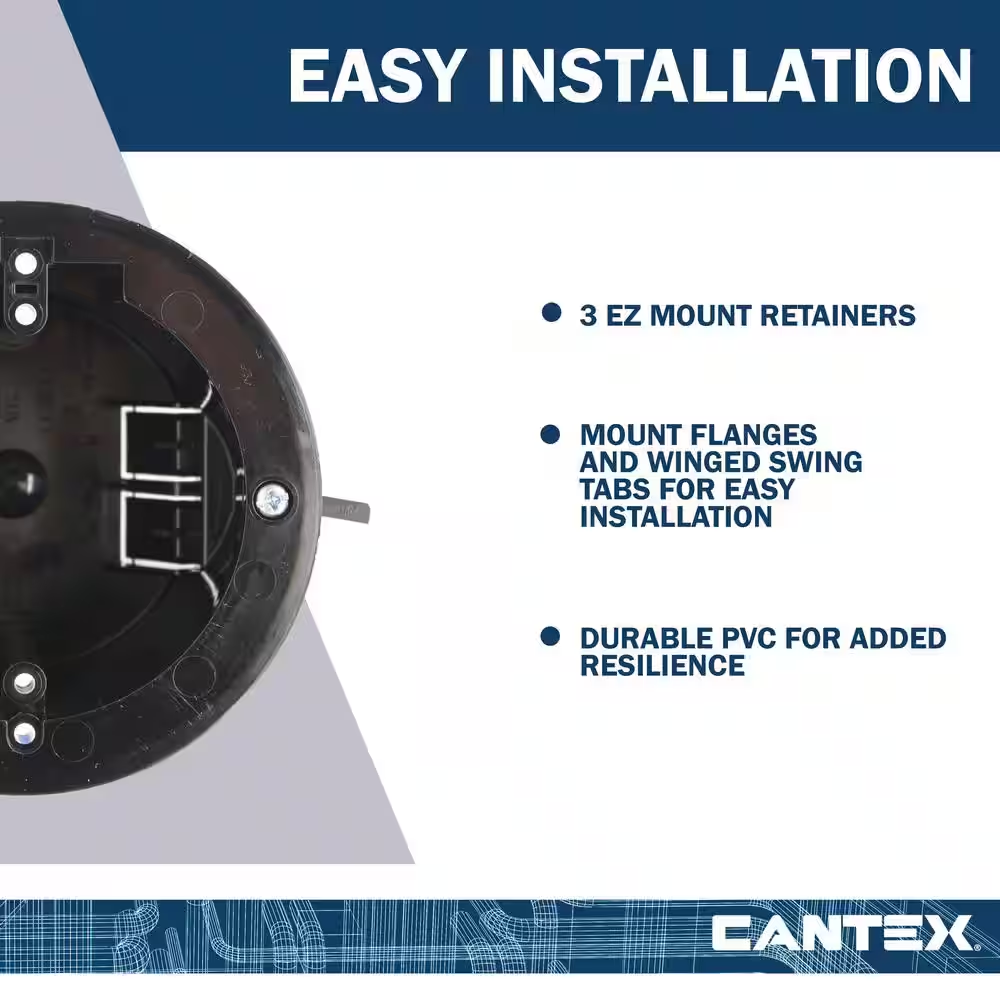 Old Work 18 Cu. In. round Electrical Ceiling Box