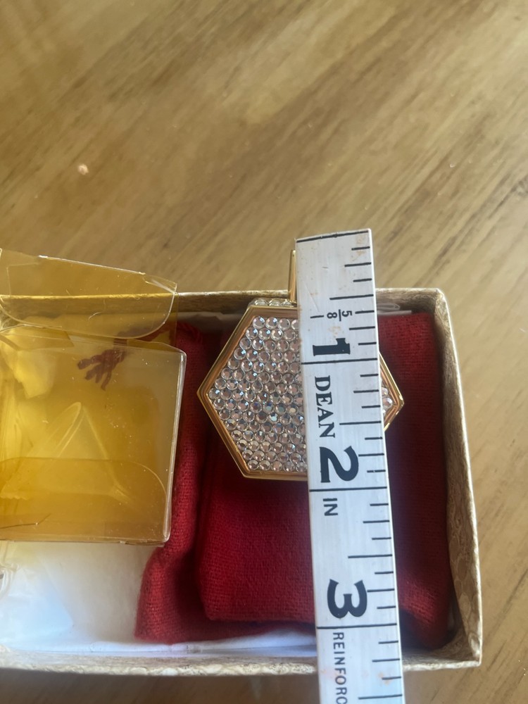 Judith Leiber Perfume Bottle Full Bead Crystal with Funnel & Original Box
