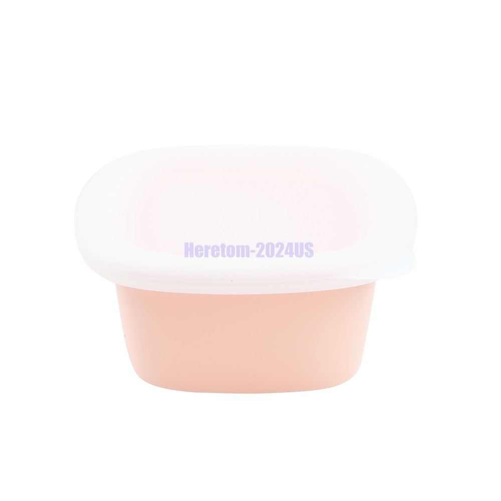 6pcs Nesting Silicone Bento Boxes Culinary Cubed Dishwasher Microwave Safe Pink