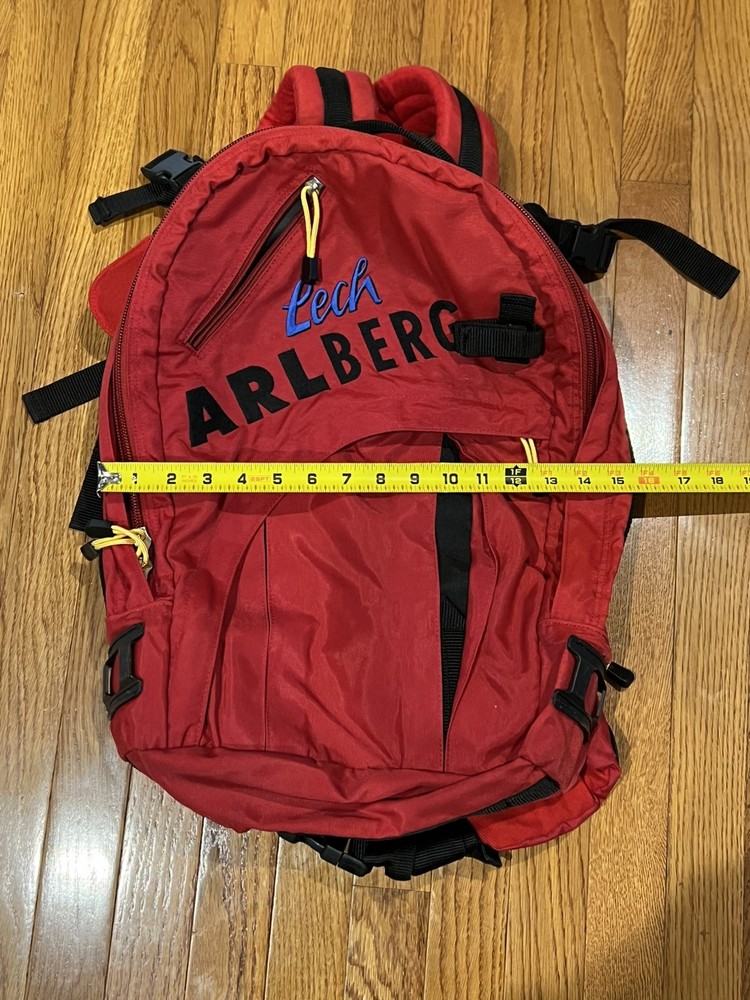 Lech Arlberg Ski Resort Day Bag Backpack Rucksack Red