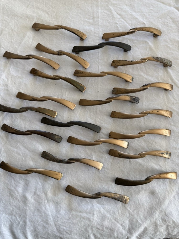 22 Mid-Century Modern Amerock Drawer Pulls Satin Copper Vintage