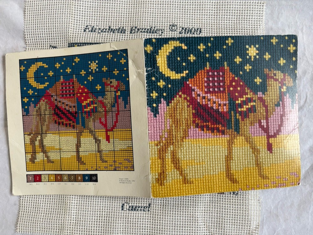 ELIZABETH BRADLEY NEEDLEPOINT/ TAPESTRY MINI CANVAS & CHART -CAMEL