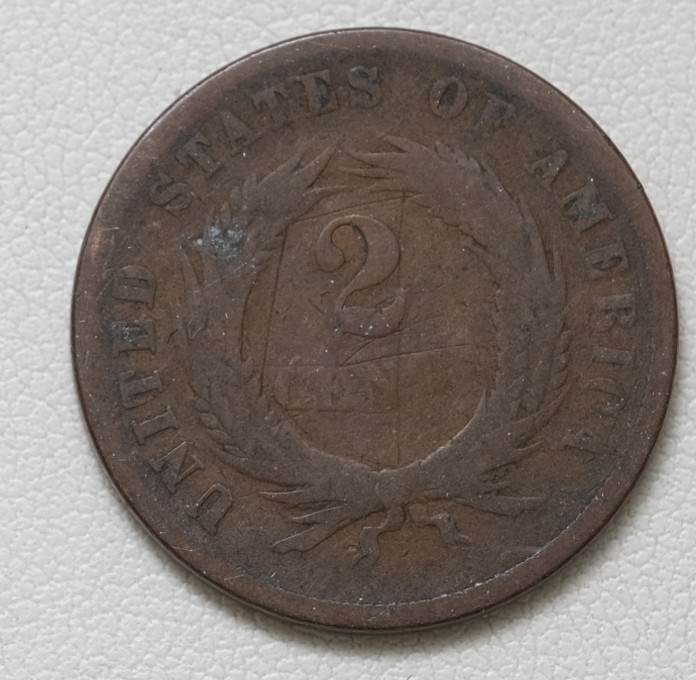 1867 2c Two Cent Piece /B65