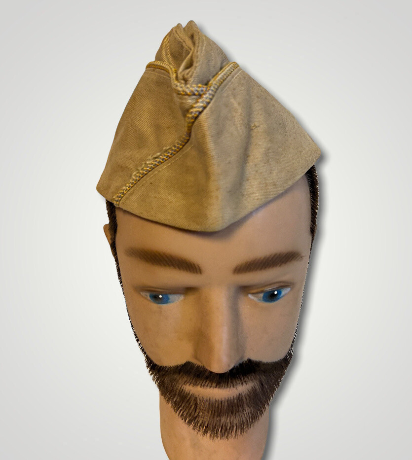 WW2 US Military Garrison Cap Hat Khaki k