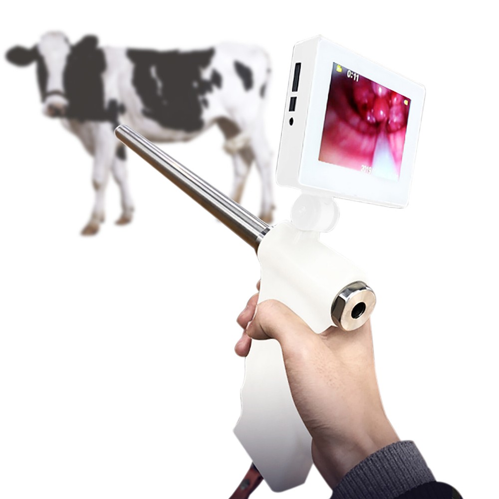 Visual Artificial Insemination Gun Cow Insemination Kit 360° Adjustable Screen