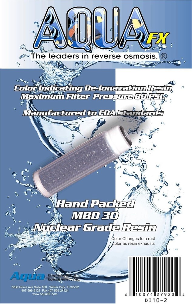 The AquaFX DI Filter (Deionization Filters) Single