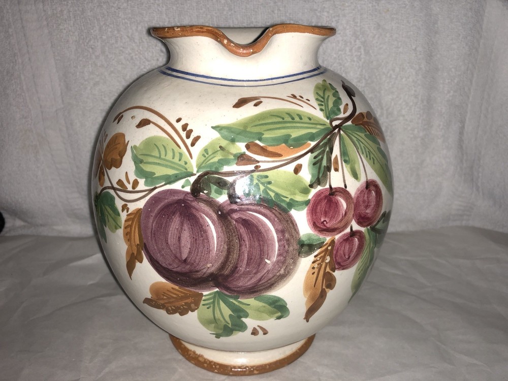 Pottery Pitcher Jug - Italy written on bottom.