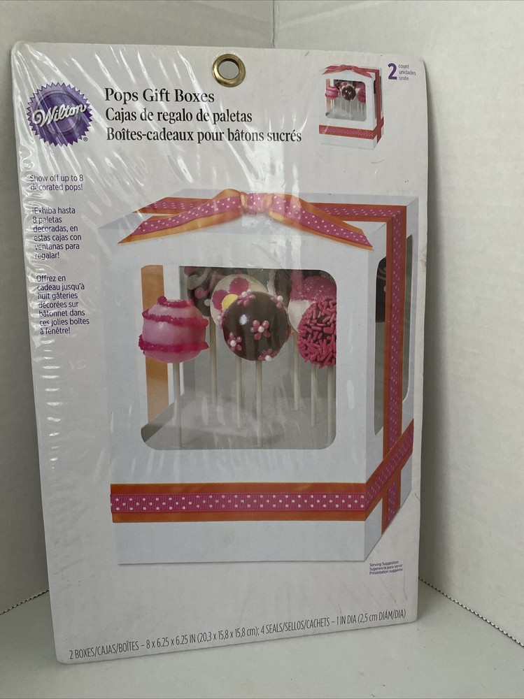 Wilton Method Classes POPS GIFT BOXES 2 Count Show Off Up To 8 Decorated Pops
