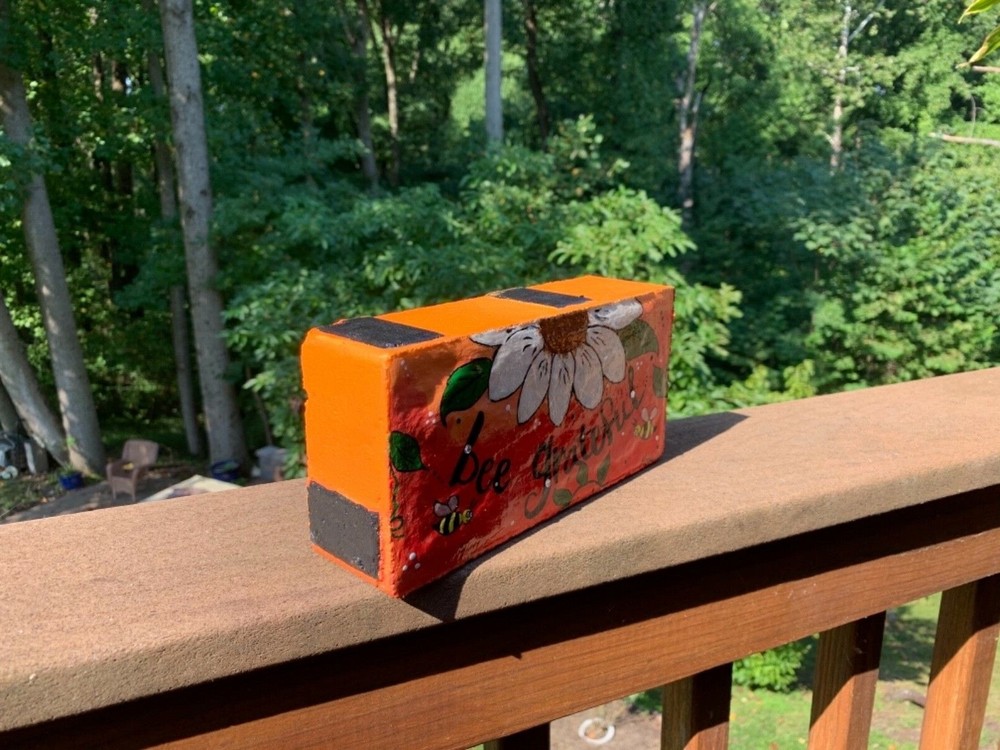Stunning Be Grateful Painted Paver Rock