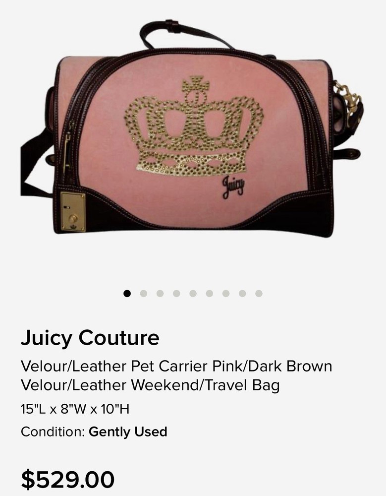 Juicy Couture Pet Carrier ‘Rare’