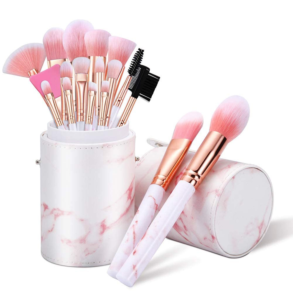 Makeup Brushes Set  16PCS Marble Make up Brushes Foundation Eyeshadow Concealer