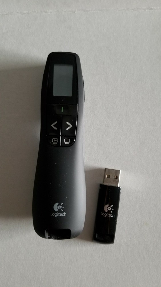 Logitech Professional Wireless Presenter w/Green Laser Pointer 100ft Projection